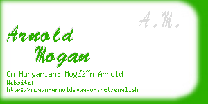 arnold mogan business card